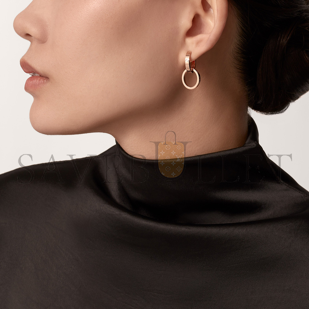Ca*t*er love rose gold earrings, transformable b8301498